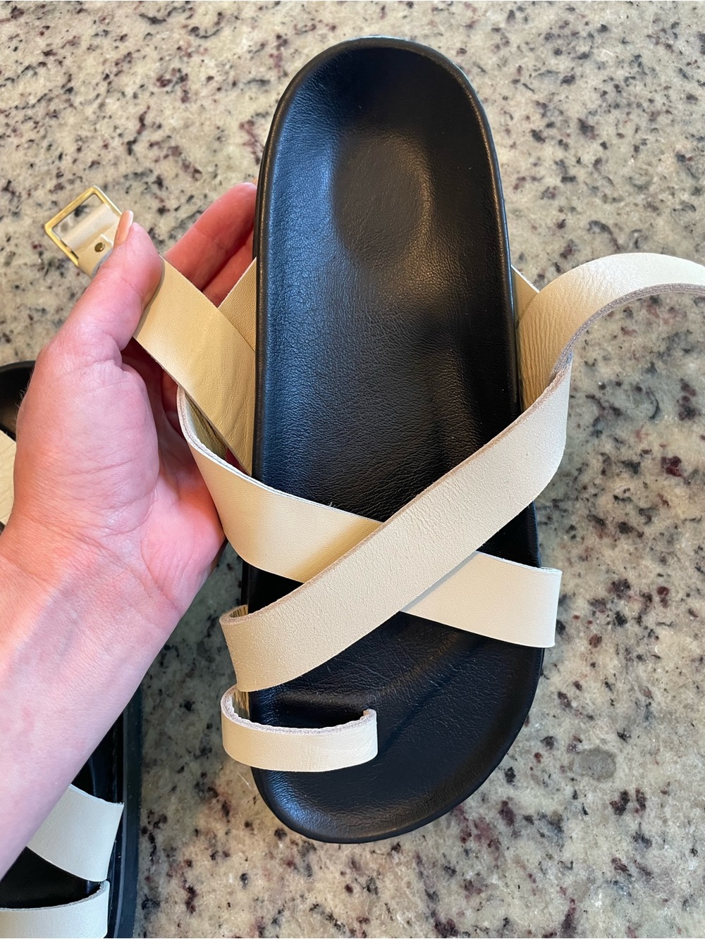 New The Bali Tailor Leni Sandals In Bone Leather Fits 8 Ret$228 — image 6 of 8